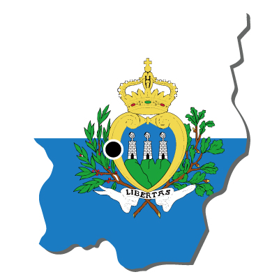 サンマリノ共和国無料フリーイラスト｜首都・国旗付